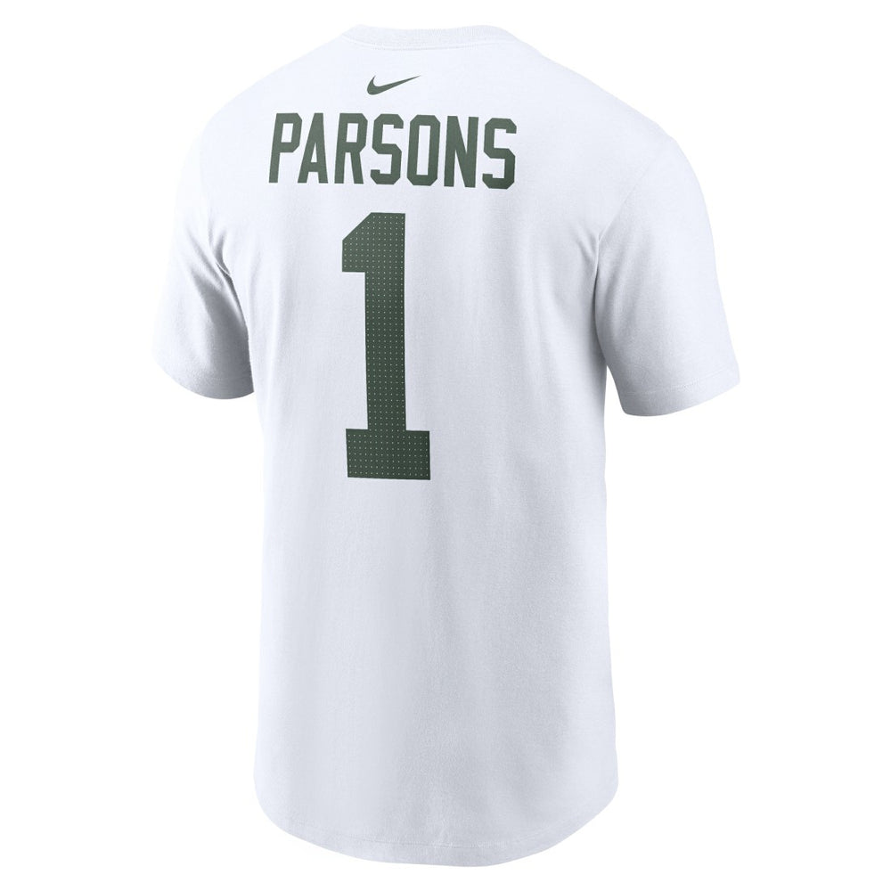 Micah Parsons Green Bay Packers Player Name & Number T-Shirt White