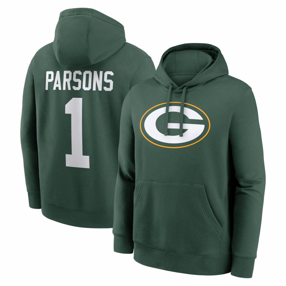 Micah Parsons Green Bay Packers Player Name & Number Fleece Hoodie Green