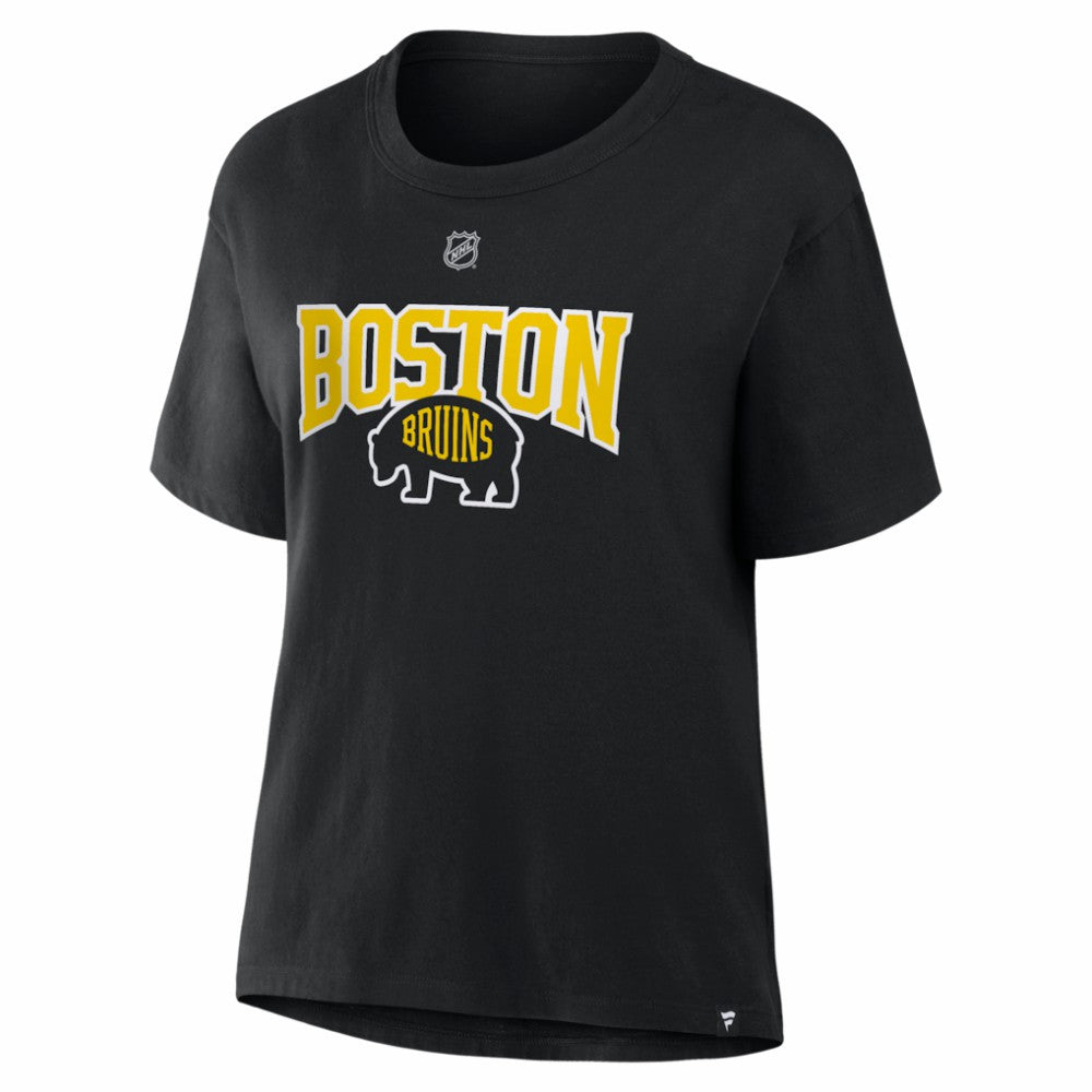 NHL David Pastrnak Boston Bruins Fanatics Women's 2026 NHL Stadium Series Authentic Stack Name & Number T-Shirt - Black