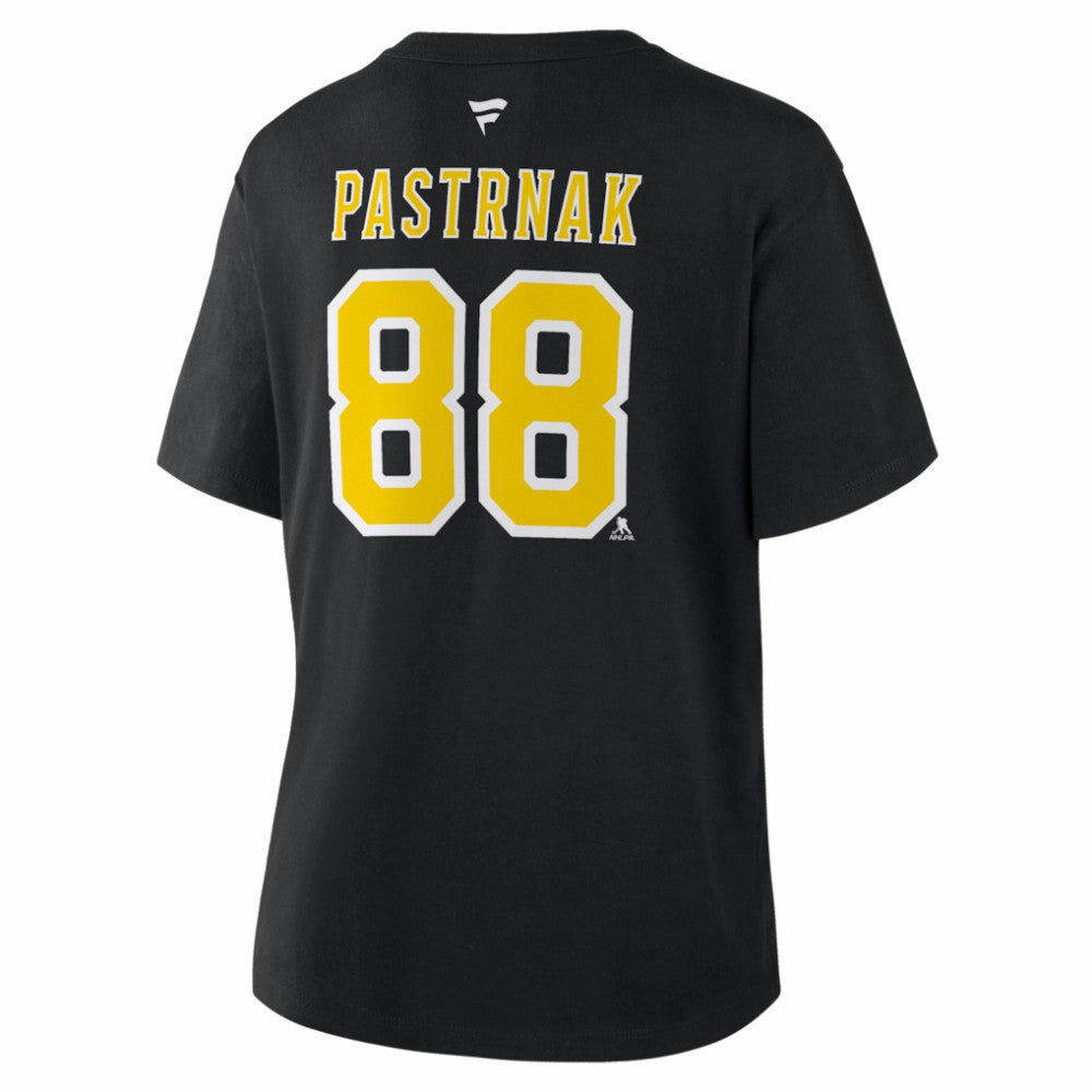 NHL David Pastrnak Boston Bruins Fanatics Women's 2026 NHL Stadium Series Authentic Stack Name & Number T-Shirt - Black