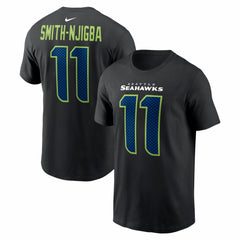 Jaxon Smith-Njigba Seattle Seahawks Carbon Name & Number T-Shirt Black
