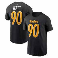 T.J. Watt Pittsburgh Steelers Carbon Name & Number T-Shirt Black