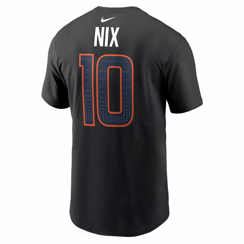 Bo Nix Denver Broncos Carbon Name & Number T-Shirt Black