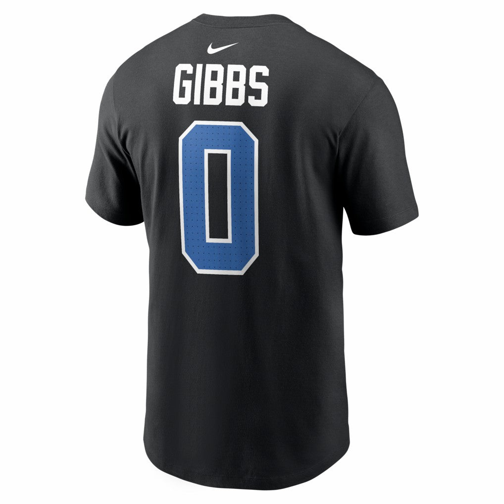 Jahmyr Gibbs Detroit Lions Carbon Name & Number T-Shirt Black