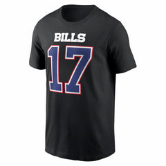 Josh Allen Buffalo Bills Carbon Name & Number T-Shirt Black