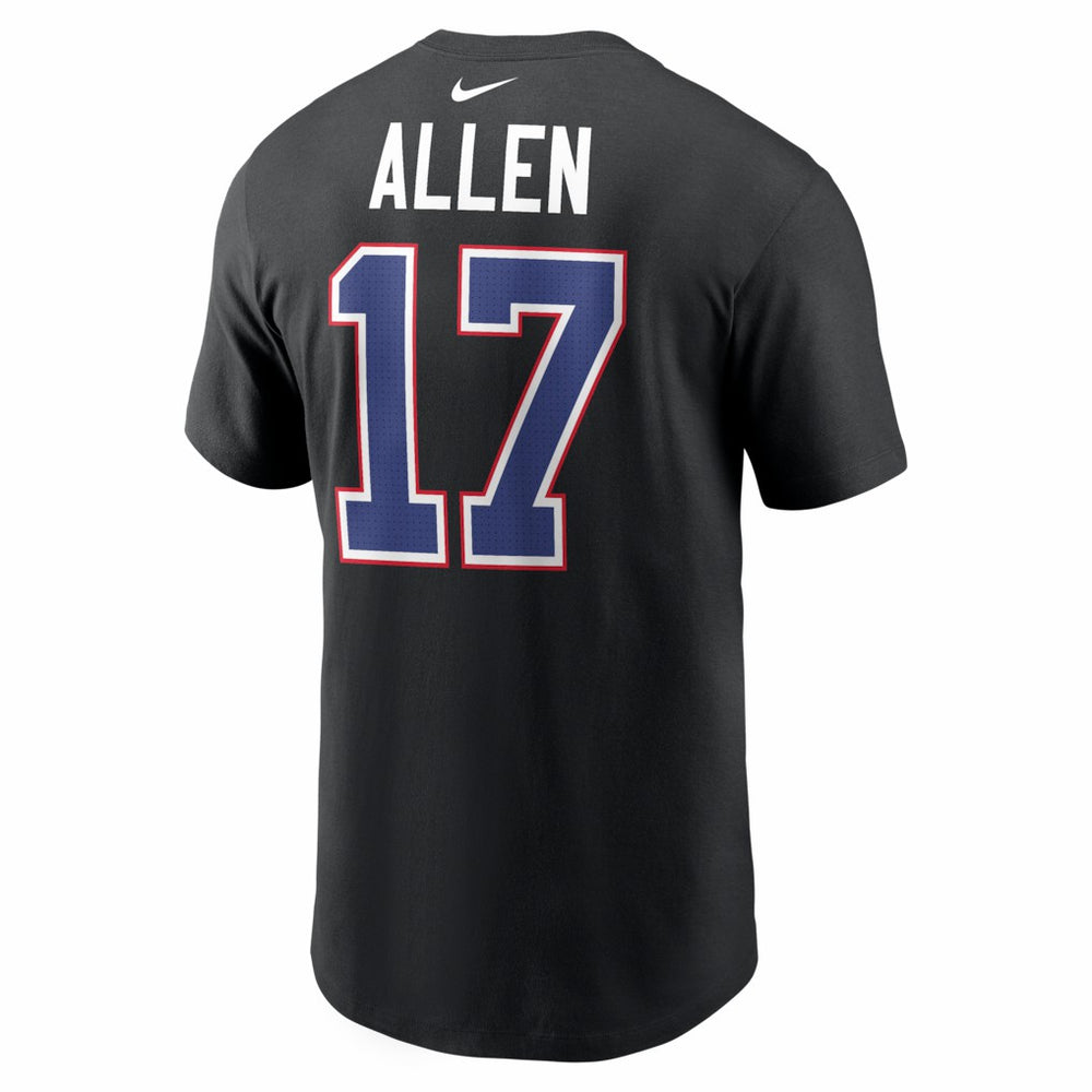 Josh Allen Buffalo Bills Carbon Name & Number T-Shirt Black
