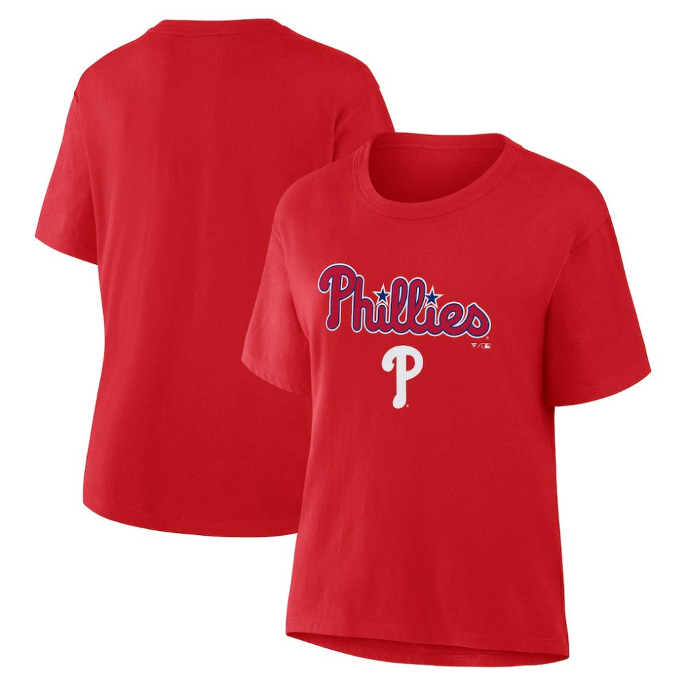 Philadelphia Phillies Fanatics Women's Lockup Legacy T-Shirt - Red T-shirts