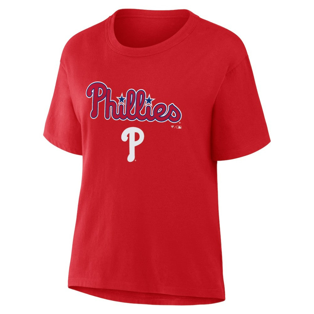 Philadelphia Phillies Fanatics Women's Lockup Legacy T-Shirt - Red T-shirts