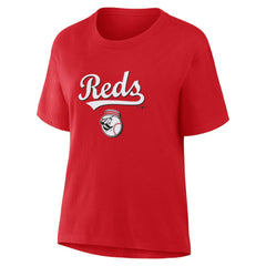 Cincinnati Reds Fanatics Women's Lockup Legacy T-Shirt - Red T-shirts