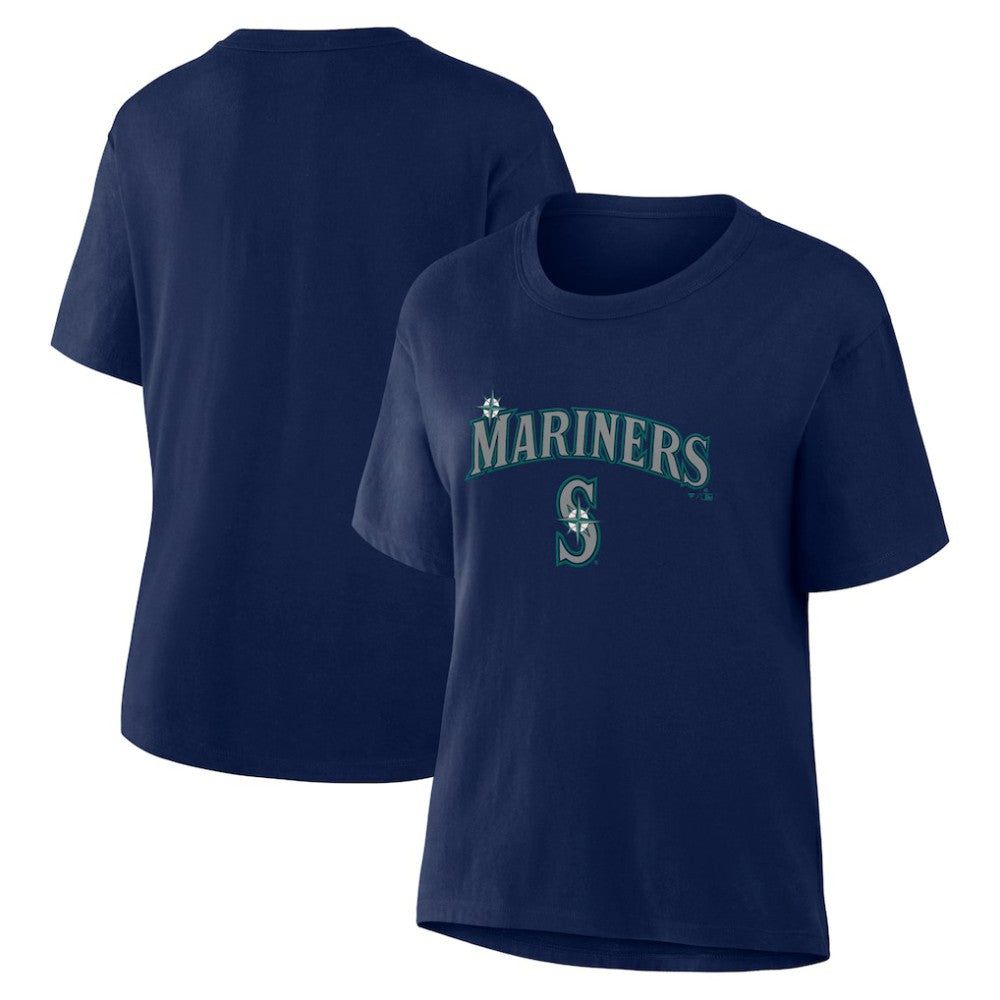 Seattle Mariners Fanatics Women's Lockup Legacy T-Shirt - Navy T-shirts