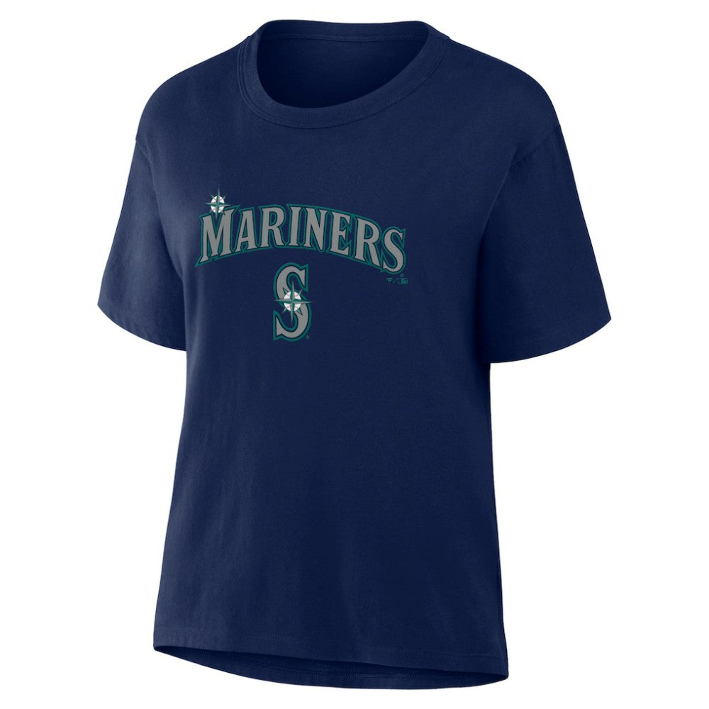 Seattle Mariners Fanatics Women's Lockup Legacy T-Shirt - Navy T-shirts