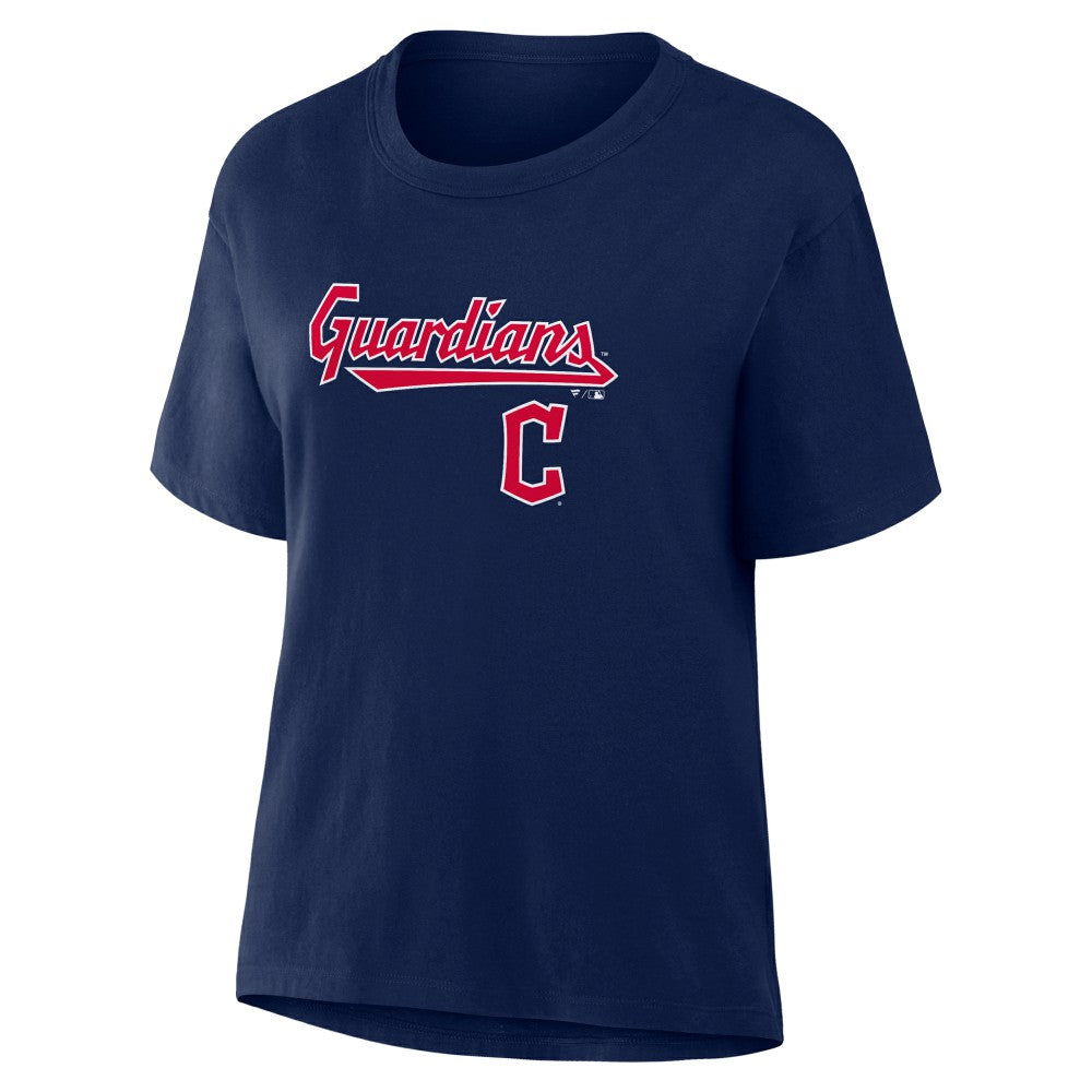 Cleveland Guardians Fanatics Women's Lockup Legacy T-Shirt - Navy T-shirts