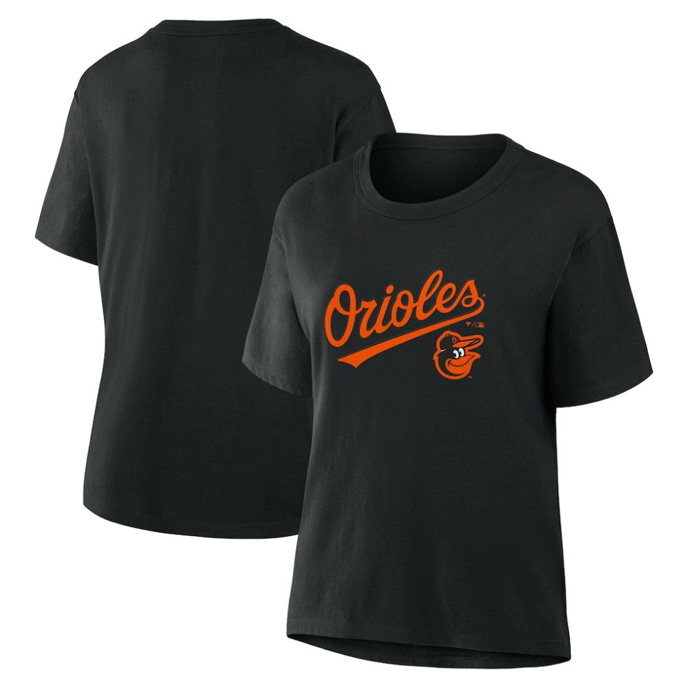 Baltimore Orioles Fanatics Women's Lockup Legacy T-Shirt - Black T-shirts