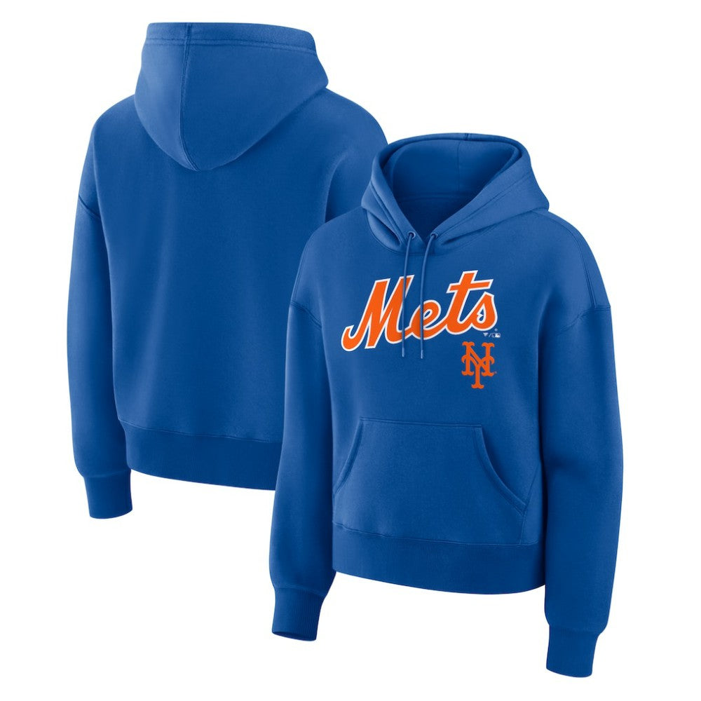 New York Mets Fanatics Women's Lockup Legacy Fleece Hoodie - Royal Hoodies