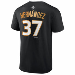 Teoscar Hernández Los Angeles Dodgers Fanatics 2025 World Series Champions Name & Number T-Shirt - Black T-shirts