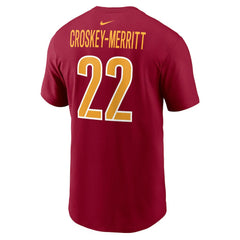 Jacory Croskey-Merritt Washington Commanders Player Name & Number T-Shirt Burgundy
