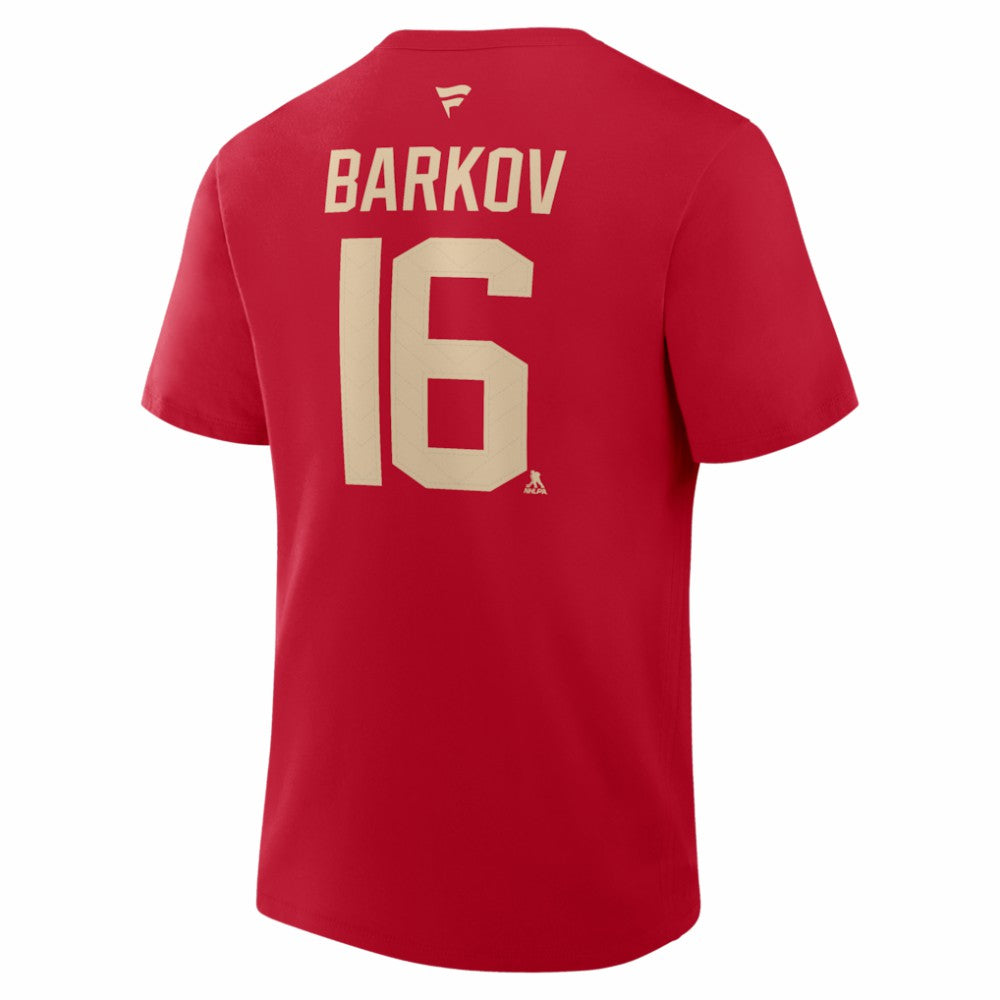 NHL Aleksander Barkov Florida Panthers Fanatics 2026 NHL Winter Classic Authentic Stack Name & Number T-Shirt - Red