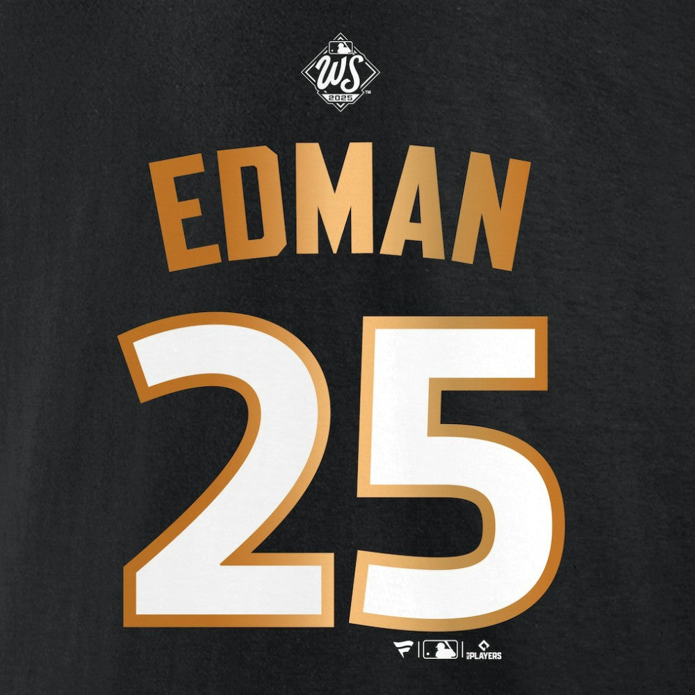 Tommy Edman Los Angeles Dodgers Fanatics 2025 World Series Champions Name & Number T-Shirt - Black T-shirts