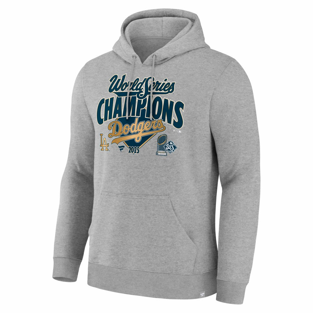 Los Angeles Dodgers Fanatics 2025 World Series Champions Locker Room Hoodie - Steel Hoodies