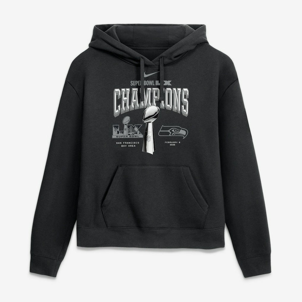 Seattle Seahawks Women's Super Bowl LX Champions Locker Room Trophy Collection Hoodie Black