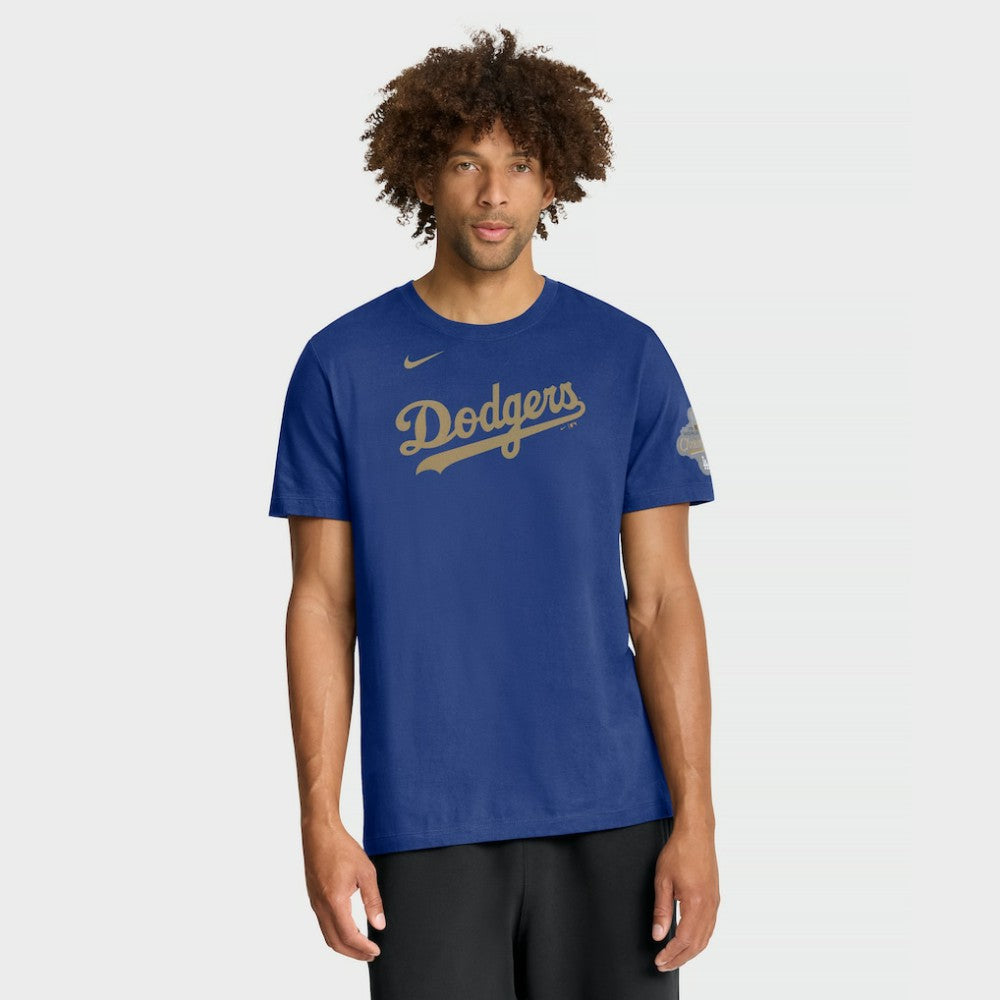 Los Angeles Dodgers Nike 2026 Gold Collection Wordmark T-Shirt - Royal T-shirts