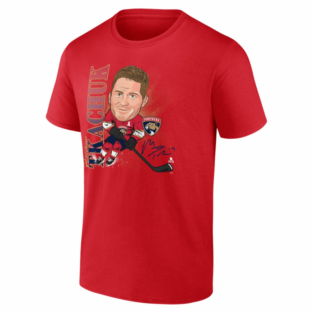 NHL Matthew Tkachuk Florida Panthers Fanatics Caricature Player T-Shirt - Red