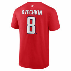 NHL Alexander Ovechkin Washington Capitals Fanatics Authentic Stack Name & Number T-Shirt - Red