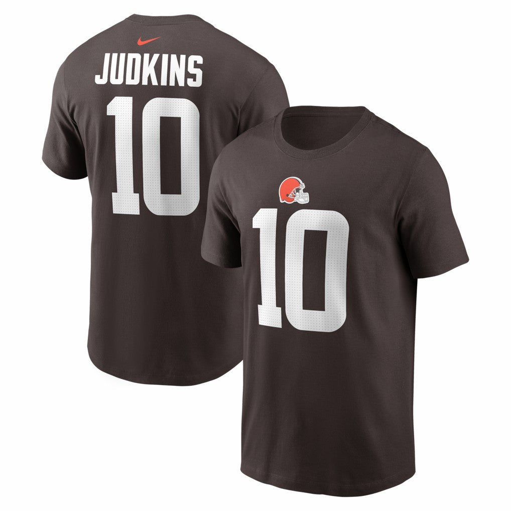 Quinshon Judkins Cleveland Browns Name & Number T-Shirt Brown