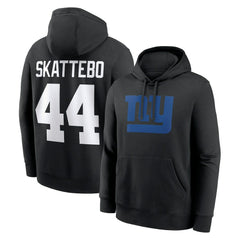 Cam Skattebo New York Giants Player Name & Number Fleece Hoodie Black
