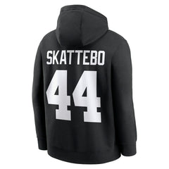 Cam Skattebo New York Giants Player Name & Number Fleece Hoodie Black