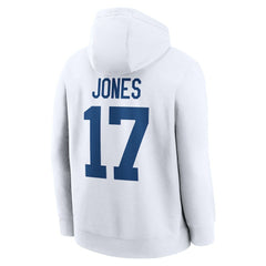 Daniel Jones Indianapolis Colts Player Name & Number Fleece Hoodie White