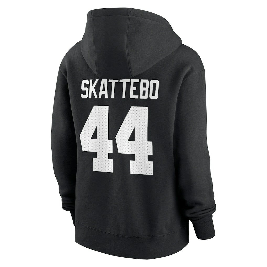 Cam Skattebo New York Giants Women's Player Name & Number Fleece Hoodie Black