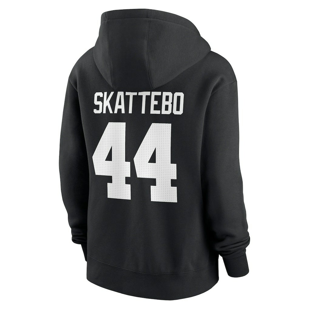 Cam Skattebo New York Giants Women's Player Name & Number Fleece Hoodie Black