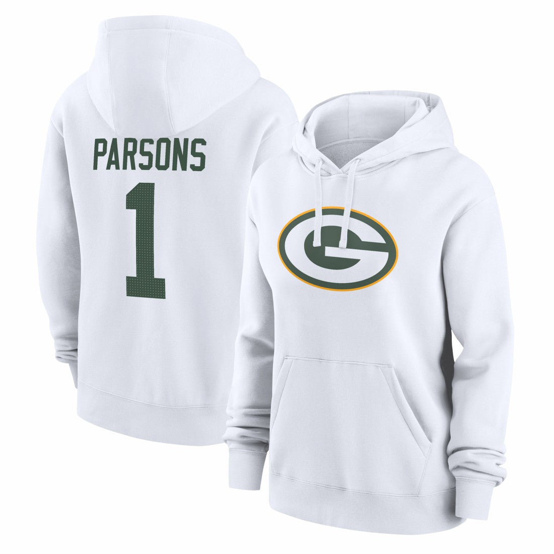 Micah Parsons Green Bay Packers Women's Player Name & Number Fleece Hoodie White