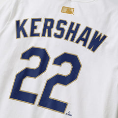 Clayton Kershaw Los Angeles Dodgers Nike 2026 Gold Collection Player Name & Number T-Shirt - White T-shirts