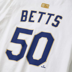 Mookie Betts Los Angeles Dodgers Nike 2026 Gold Collection Name & Number T-Shirt - White T-shirts