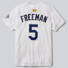 Freddie Freeman Los Angeles Dodgers Nike 2026 Gold Collection Name & Number T-Shirt - White T-shirts