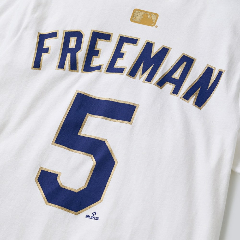 Freddie Freeman Los Angeles Dodgers Nike 2026 Gold Collection Name & Number T-Shirt - White T-shirts