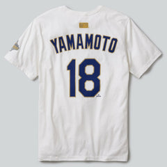 Yoshinobu Yamamoto Los Angeles Dodgers Nike 2026 Gold Collection Name & Number T-Shirt - White T-shirts