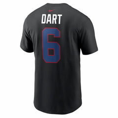 Jaxson Dart New York Giants Name & Number T-Shirt Black