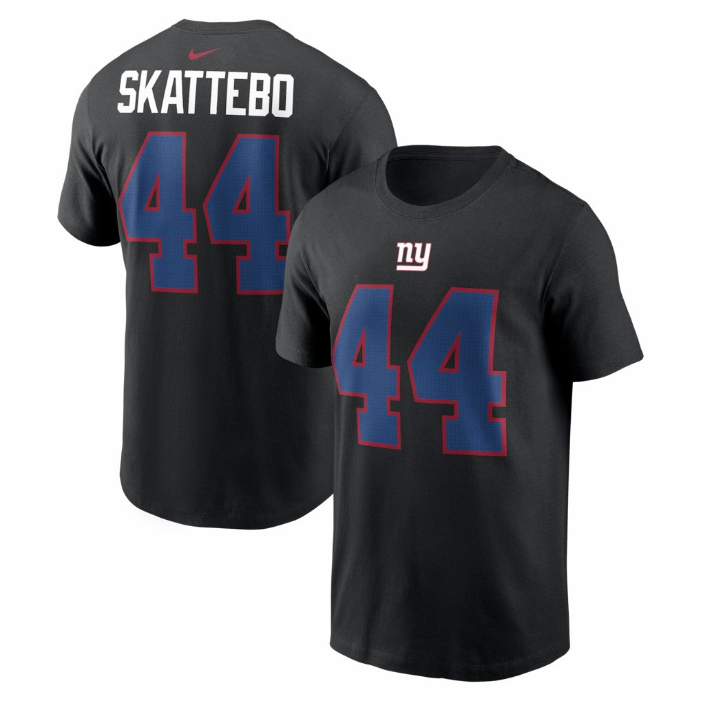 Cam Skattebo New York Giants Name & Number T-Shirt Black