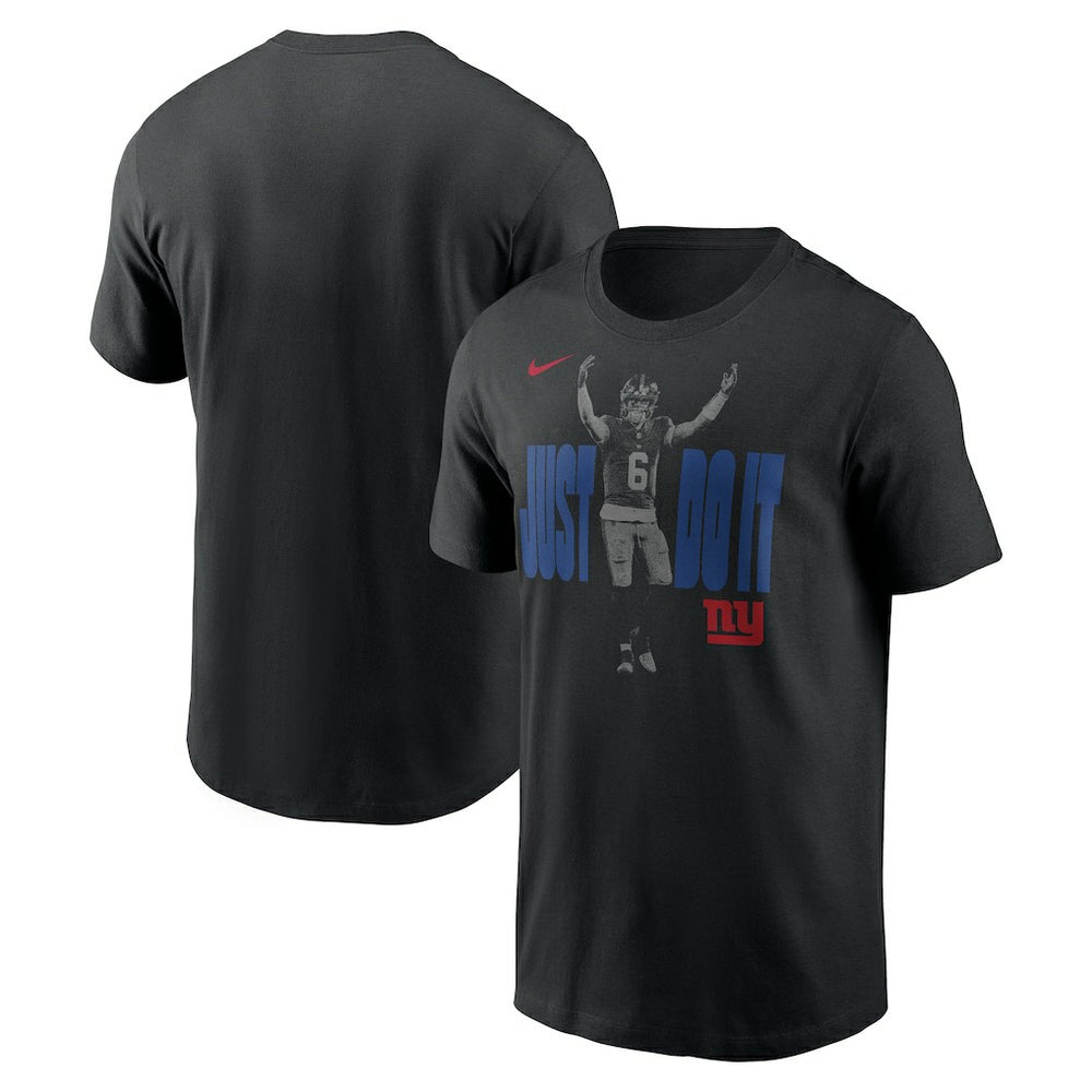 Jaxson Dart New York Giants Just Do It T-Shirt Black