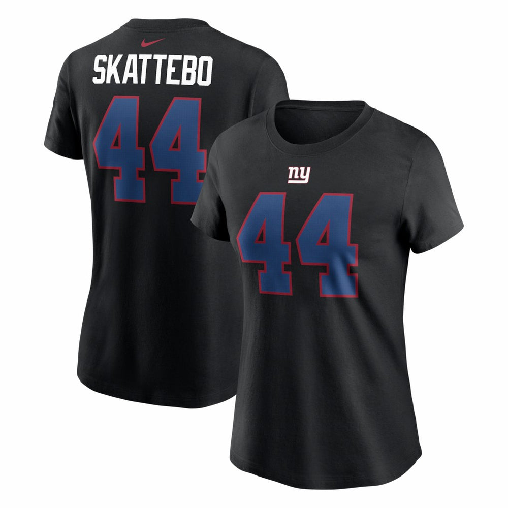 Cam Skattebo New York Giants Women's Name & Number T-Shirt Black
