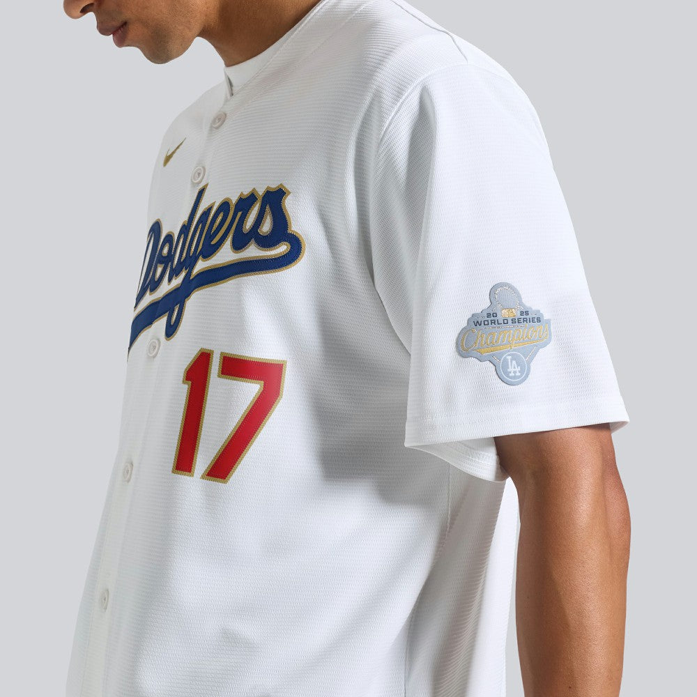 Shohei Ohtani Los Angeles Dodgers Nike 2026 Gold Collection Kanji Stadium Jersey - White Jerseys