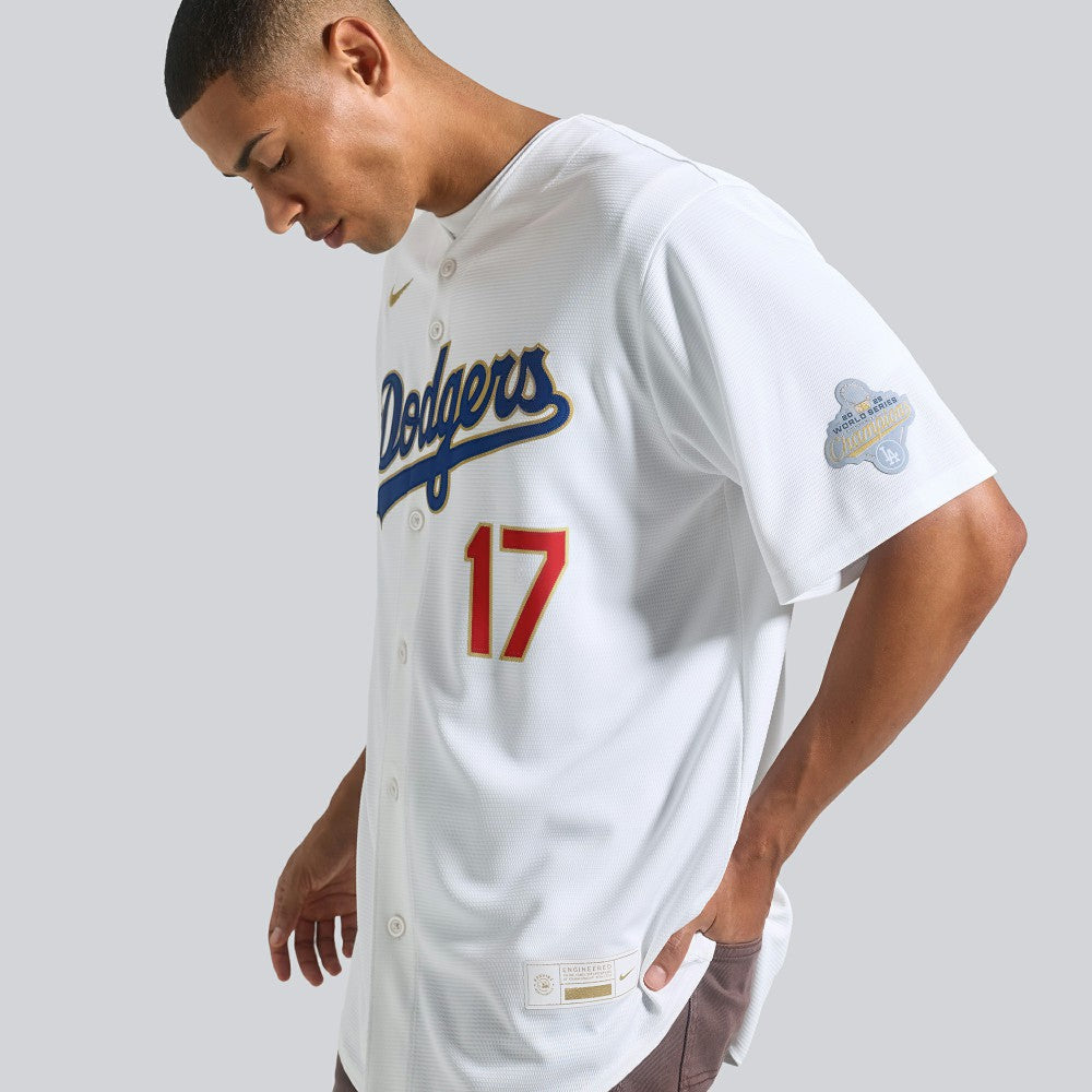 Shohei Ohtani Los Angeles Dodgers Nike 2026 Gold Collection Kanji Stadium Jersey - White Jerseys