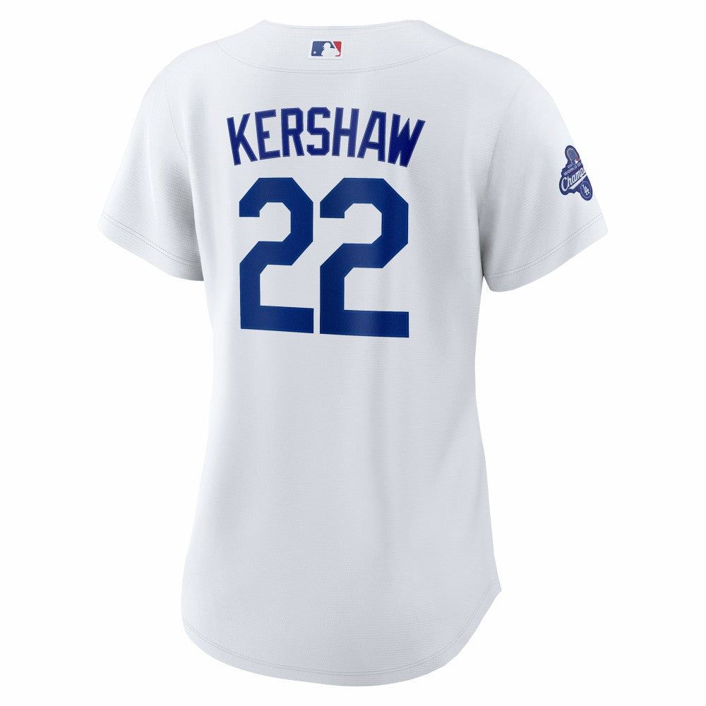 Clayton Kershaw Los Angeles Dodgers Nike Women's Home 2025 World Series Champions Replica Jersey - White Jerseys
