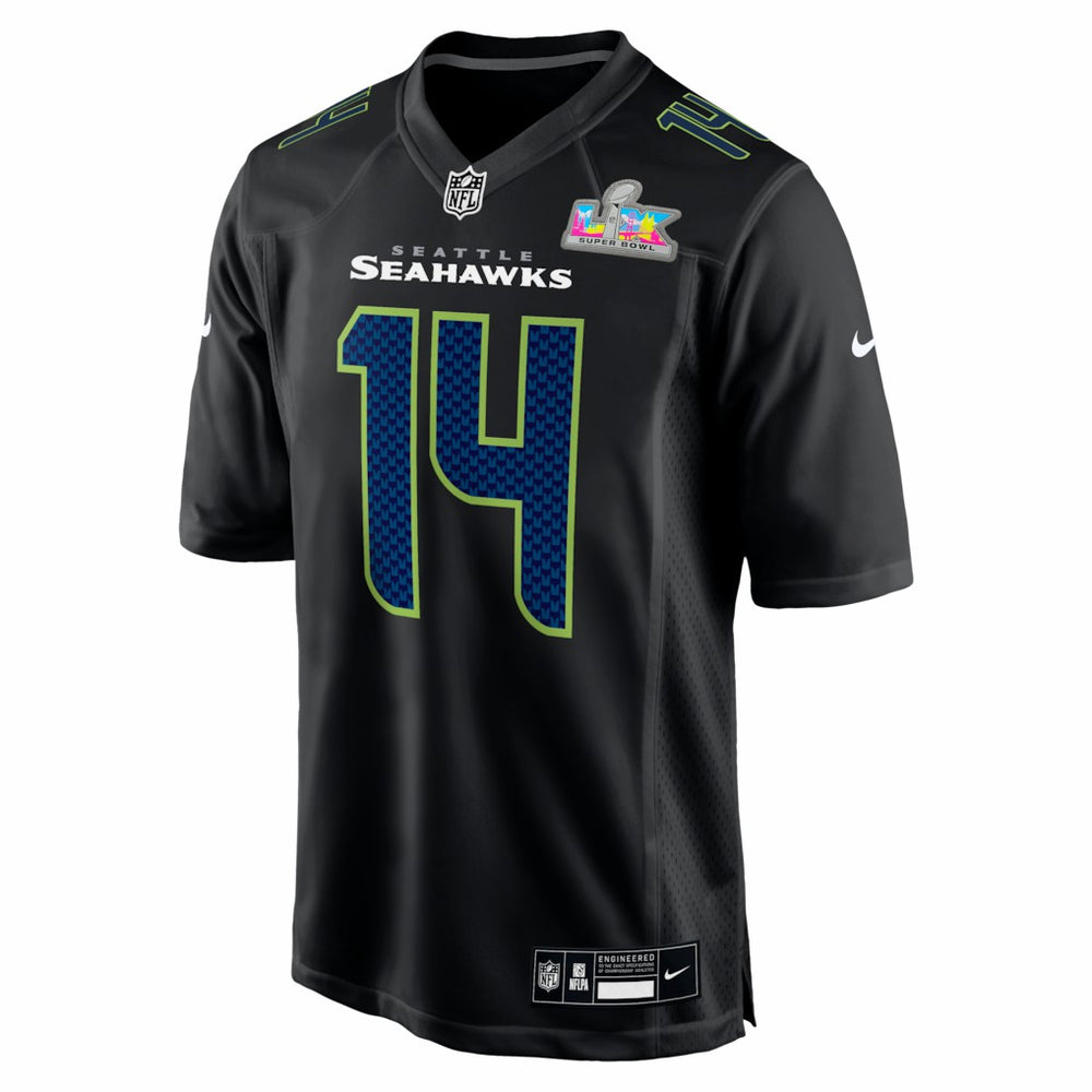 Sam Darnold Seattle Seahawks Super Bowl LX Patch Carbon Fashion Game Jersey Black