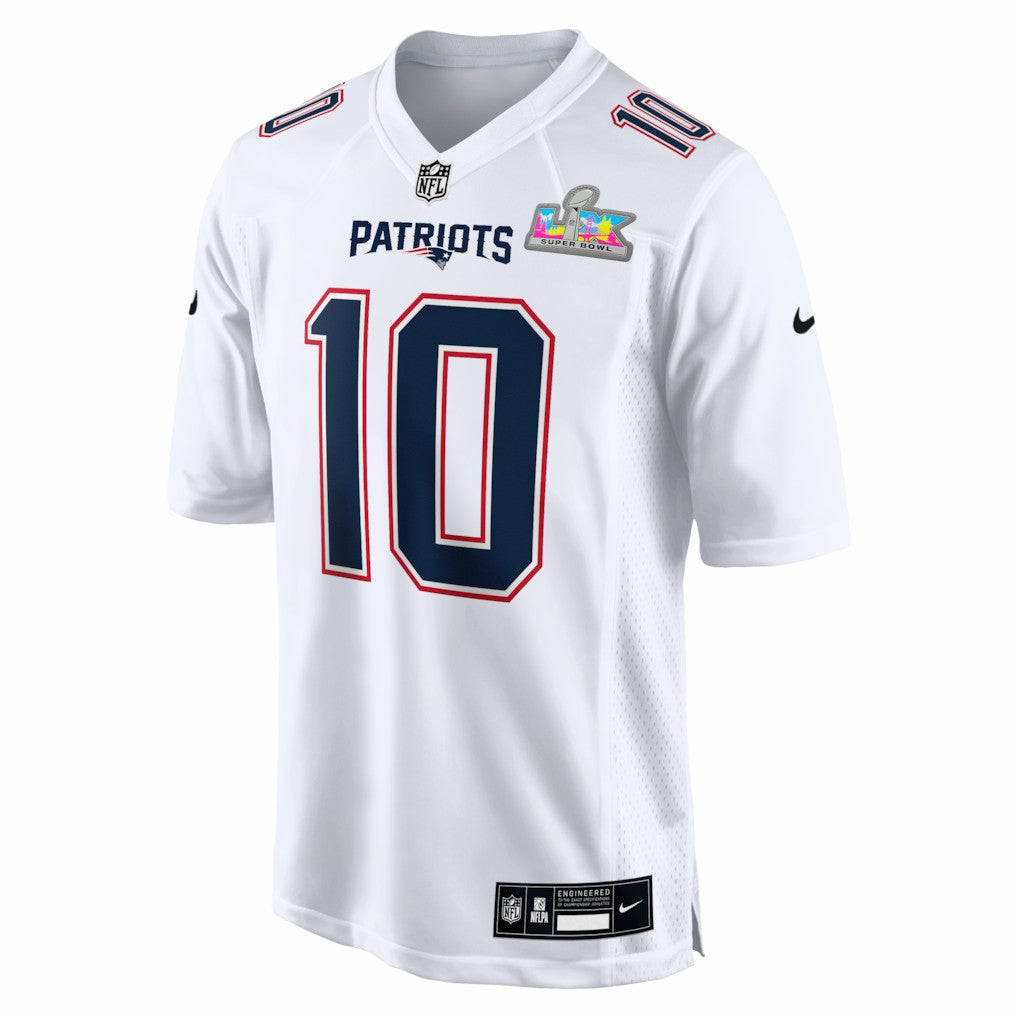 NFL Drake Maye New England Patriots Super Bowl LX Patch Tundra Fashion Game Jersey - White