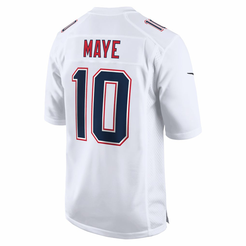 NFL Drake Maye New England Patriots Super Bowl LX Patch Tundra Fashion Game Jersey - White