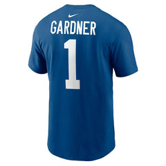 Ahmad Sauce Gardner Indianapolis Colts Player Name & Number T-Shirt Royal